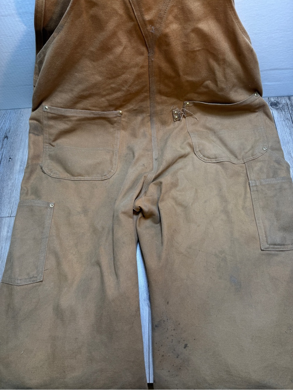 Carhartt Double Knee Overalls Men’s 38x34 Duck Canvas Insulated Made In USA Used - Picture 11 of 14